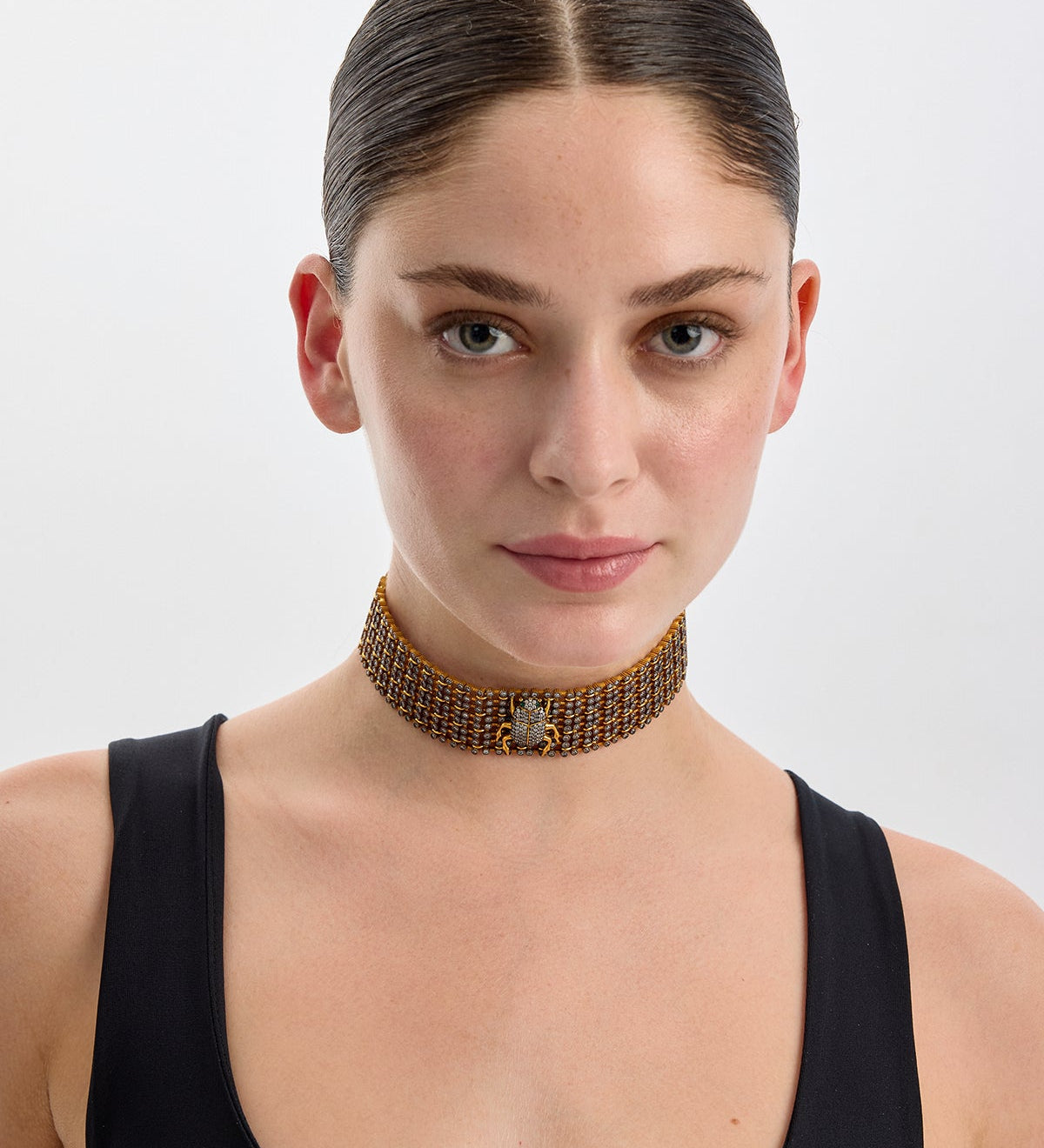 SCARAB IN COLD BLOOD CHOKER