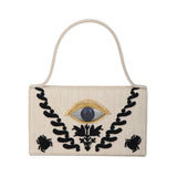 EVIL EYE BYZANTINE LINEN ÇANTA