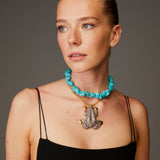 MEGA FROG TURQUOISE KOLYE