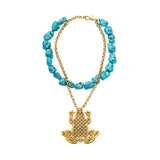 MEGA FROG TURQUOISE KOLYE
