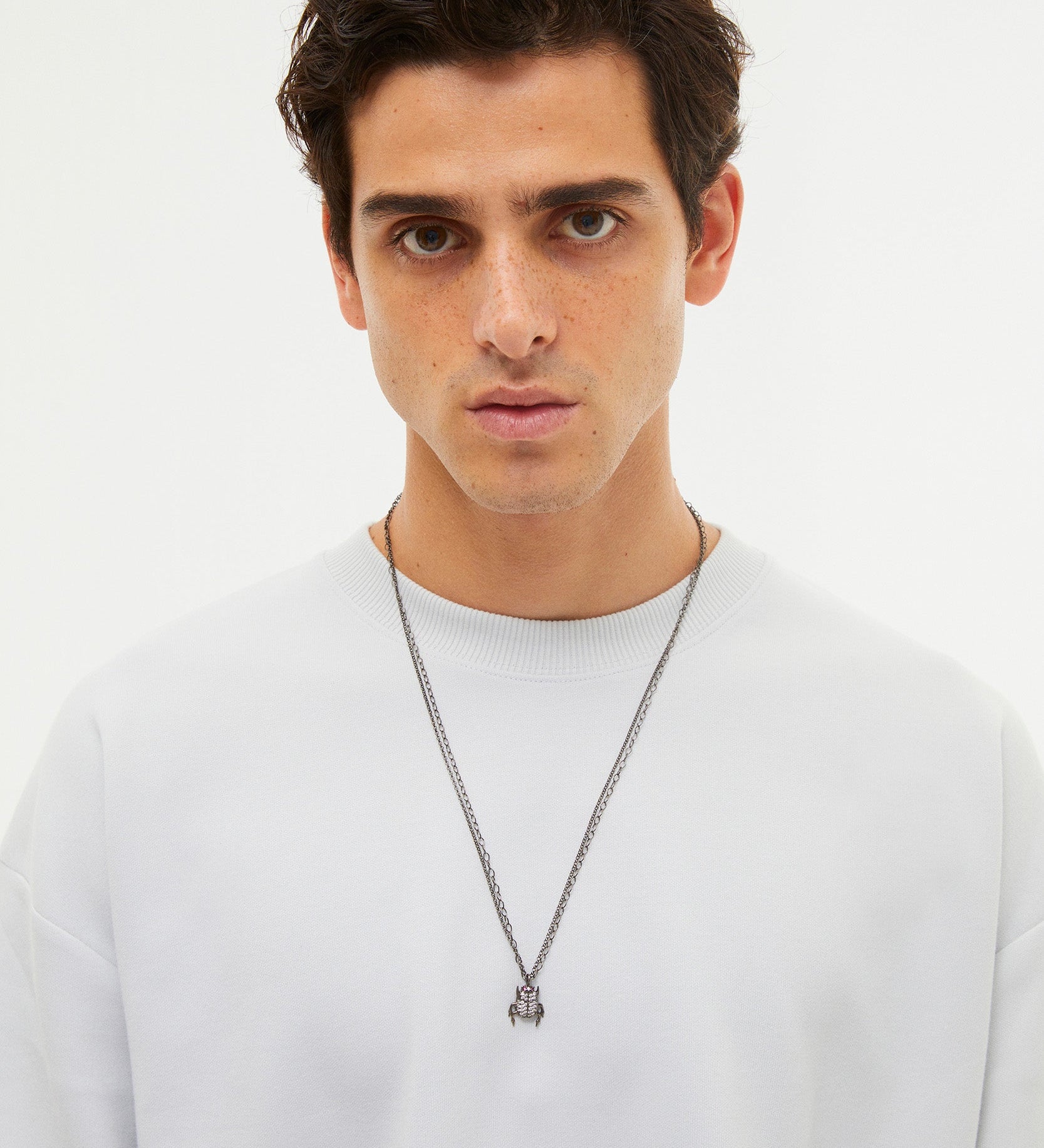 SCARAB DOUBLE CHAIN KOLYE