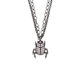SCARAB DOUBLE CHAIN KOLYE